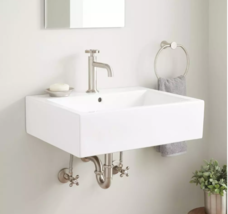New white Whitshed Wall Mount Basin by Signature Hardware - £204.41 GBP
