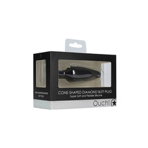 Cone-Shaped Diamond Butt Plug Black - $16.78