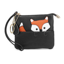 Genuine Calf Leather Hand-Made Small Fox Wallet Coin Purse Card Change C... - £12.46 GBP+