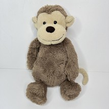 Bashful Monkey Jellycat Plush Brown Tan Stuffed Animal Toy 12&quot; - £13.79 GBP