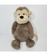 Bashful Monkey Jellycat Plush Brown Tan Stuffed Animal Toy 12&quot; - £13.50 GBP