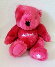 Claire&#39;s Teddy Bear Plush Stuffed Animal Fuchsia Pink White Flower Name - $29.68