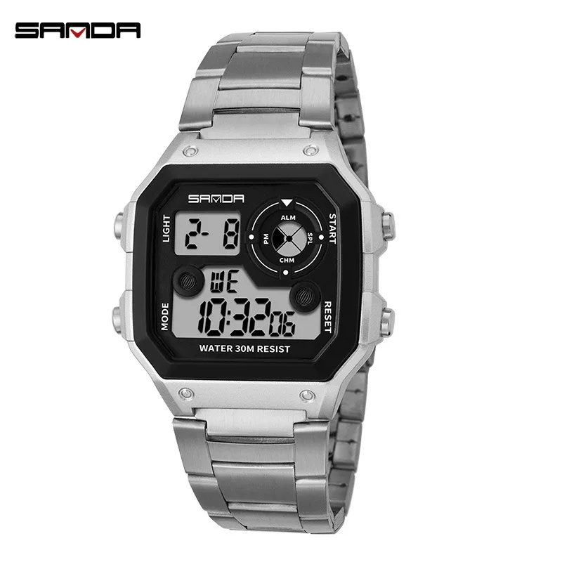Hip Hop Retro Golden Watches Men 408 Sports Men&#39;s Watches Waterproof Ele... - £29.35 GBP
