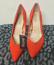 Fiore Bright Red Heels Court Shoes For Women Size 4(uk) - $36.00