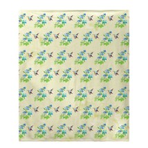 Betsy Drake Aqua Hummingbird Tiled Throw - £51.59 GBP