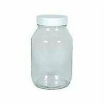 32 oz. Clear Curved-Shoulder Jar with Lid 12 count - £34.92 GBP