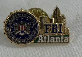 FBI Department Of justice Atlanta Crest Field Office lapel pin police - £15.47 GBP
