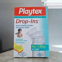 Playtex Drop Ins Disposable Liners 4 Ounces Collapsible Feeding 90s Open... - £20.80 GBP