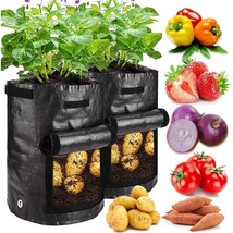 Potato Grow Bags Plant Grow Bags 10 Gallon Heavy Duty Thickened Growing Bags Gar - £11.20 GBP