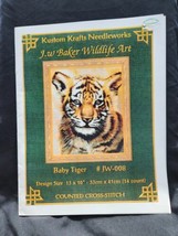 Baby Tiger Kustom Kraft Counted Cross Stitch Chart Pattern #jw-008 - $10.56
