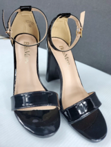 Bella Marie Chunky Block Heel Dress Sandal W Ankle Strap Size 6 - £15.71 GBP