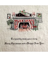 A Merry Christmas New Year Victorian Greeting Card 1900-20s Fireplace PC... - $367.32 MXN