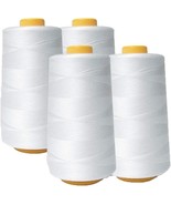 AK Trading 4 Pack White All Purpose Sewing Thread Cones (6000 Yards Each... - $42.15 CAD