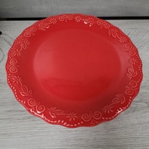 Pioneer Woman TONI Red 8.5&quot; Stoneware Salad Plate New NWT Kitchen  - £8.97 GBP