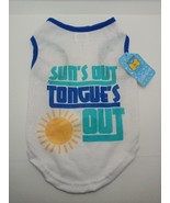 Buttons &amp; Bones Celebrations Dog Apparel Small Shirt Sun&#39;s Out Tongues Out - $13.49