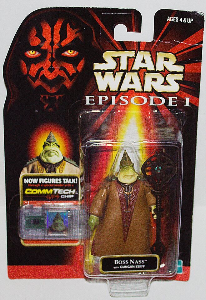Star Wars Episode I Boss Nass with Gungan Staff Action Figure 1998 HASBR... - $2.99