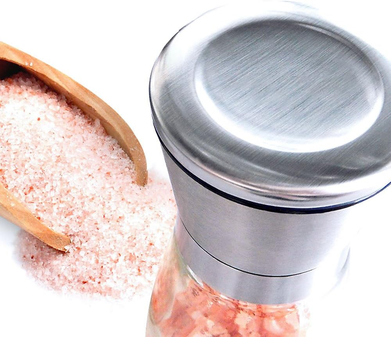 Salt and Pepper Shaker Grinder Set Stainless Steel Mill with Adjustable Coarsene Item image 6