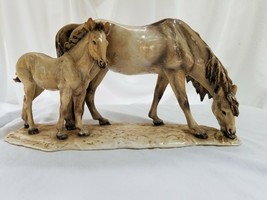 Guido Cacciapuoti Ceramic Horses Group 16&quot; LE Italian Sculpture - $420.50