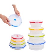 Collapsible Silicone Food Storage Containers, Bpa Free, Microwave,, Saving - $810.60 MXN