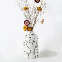 Kimdio Ceramic Vase For Home Decor, Abstract Irregular Design Flower Vase, - £23.97 GBP