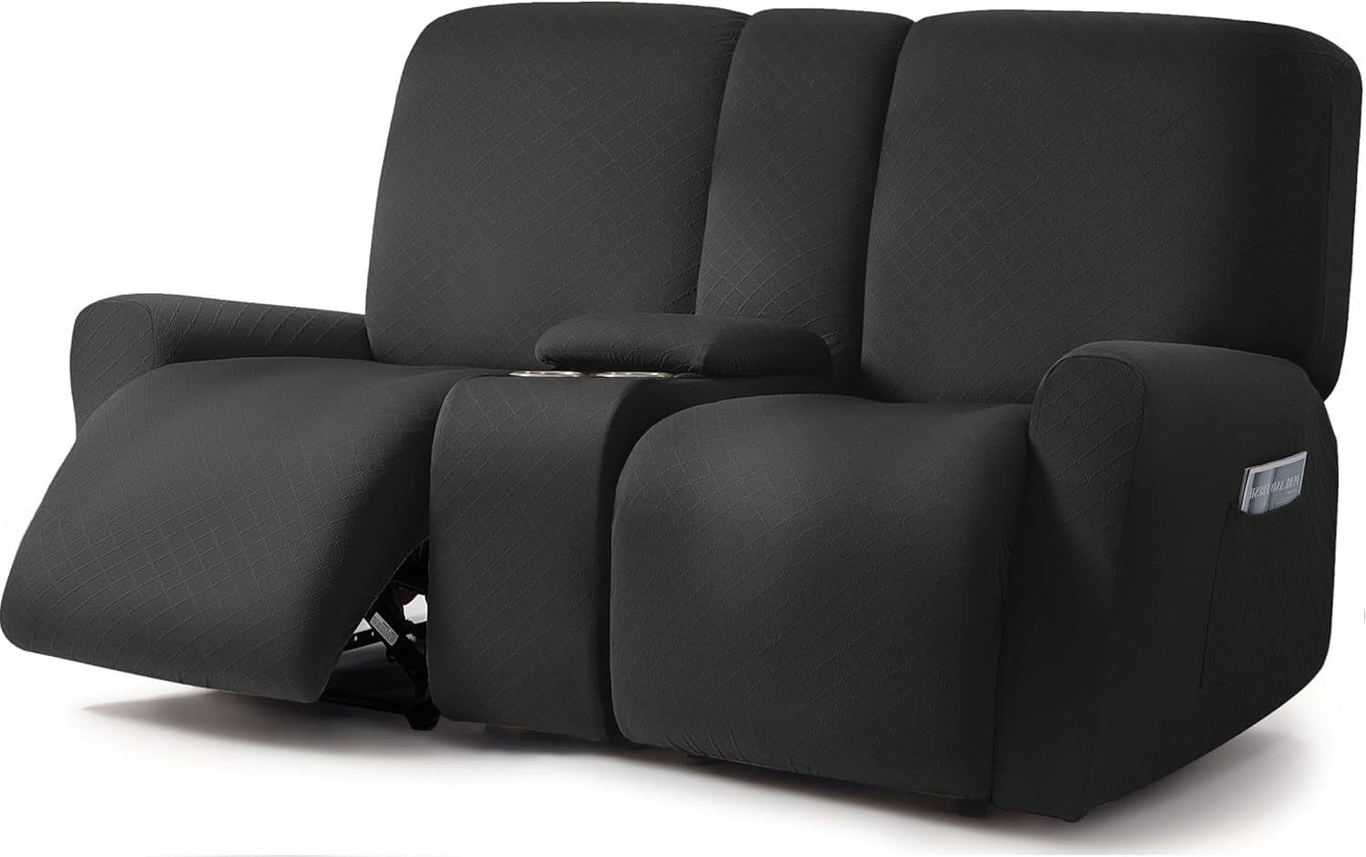 Ulticor Squared Jacquard Design, Loveseat With Console Recliner Cover, B... - $77.99