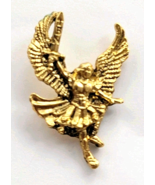 TBN Guardian Angel Pin Gold Tone Female Angel Religious Inspirational Ch... - $241.65 MXN