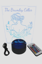 Personalized LED Acrylic Night Light Sign – Custom Engraved Bar/Gamer/Of... - $38.56