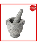 Beautiful Granite Mortar and Pestle Set - Enhance Flavors with Every Grind - $66.10 CAD