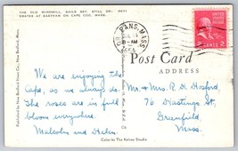 1954 old windmill Eastham Cape Cod Massachusetts Postcard landscape - £3.91 GBP