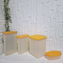 Vintage Tupperware Modular Mates Set of 4 – Yellow Lids, Rare 80s Made i... - €59,05 EUR
