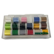 Madeira Polyneon Thread Set 18 Colors 400m/spool OPEN - ONE SPOOL MISSING - $17.41