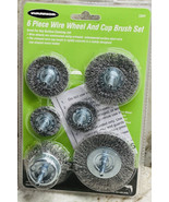 6pc Wire Wheels &amp; Cup Brush Set -1/4&quot; Shank - $299.25 MXN
