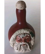 Christmas Santa Folk Art Santa Hand Painted 1992 Decoration 3&quot; - $280.88 MXN