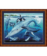 WHALES of the WORLD- pdf x stitch chart Original Artwork  Steven Michael... - $12.00