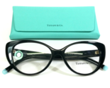 Tiffany &amp; Co. Eyeglasses Frames TF 2213 8001 Black Gold Cat Eye 53-18-140 - £170.86 GBP
