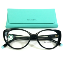Tiffany &amp; Co. Eyeglasses Frames TF 2213 8001 Black Gold Cat Eye 53-18-140 - £170.86 GBP