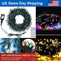 108Ft Valentines Day Led String Copper Fairy Lights Waterproof W/ Remote Timer - £25.57 GBP