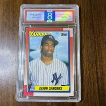 Deion Sanders - 1990 Topps Rookie Baseball #61 - CGA 8 - £13.38 GBP