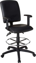 Boss Office Products Multi-Function Leatherplus Drafting Stool With Adju... - £180.72 GBP