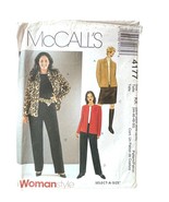 McCalls Sewing Pattern 4177 Jacket Skirt Pants Womens Size 26W-32W - $8.09