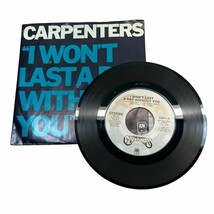 The Carpenters I Wont Last a Day Without You / One Love 45 Pop + Pic Sleeve - £8.09 GBP