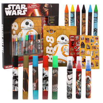Star Wars Deluxe Art Set Disney Force Awakens Markers Stickers Crayons t... - $17.81