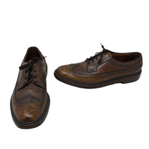 VTG Florsheim Imperial Mens Brown Brogue Wingtip Dress Shoe Size 10 B - $98.99