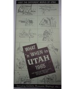 Vintage What n’ When in Utah Brochure 1965 - $4.99