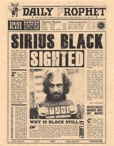 Harry Potter Daily Prophet Sirius Black Sighted Flyer/Poster Replica - £1.65 GBP
