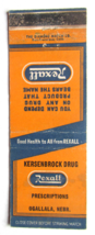 Kersenbrock Drug Rexall - Ogallala, Nebraska 20 Strike Matchbook Cover M... - £1.37 GBP