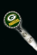 Green Bay Packers  work Retractable Reel ID Badge Holder cna scrubs Nicu... - $6.95