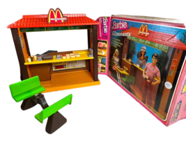 Vintage Mattel 1982 Barbie Loves McDonald's Restaurant Playset Original Box READ - $280.49