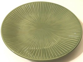  Retired Vintage Ruby Green Ceramic Stoneware Textured Starburst Dinner Plate 11 - £7.52 GBP