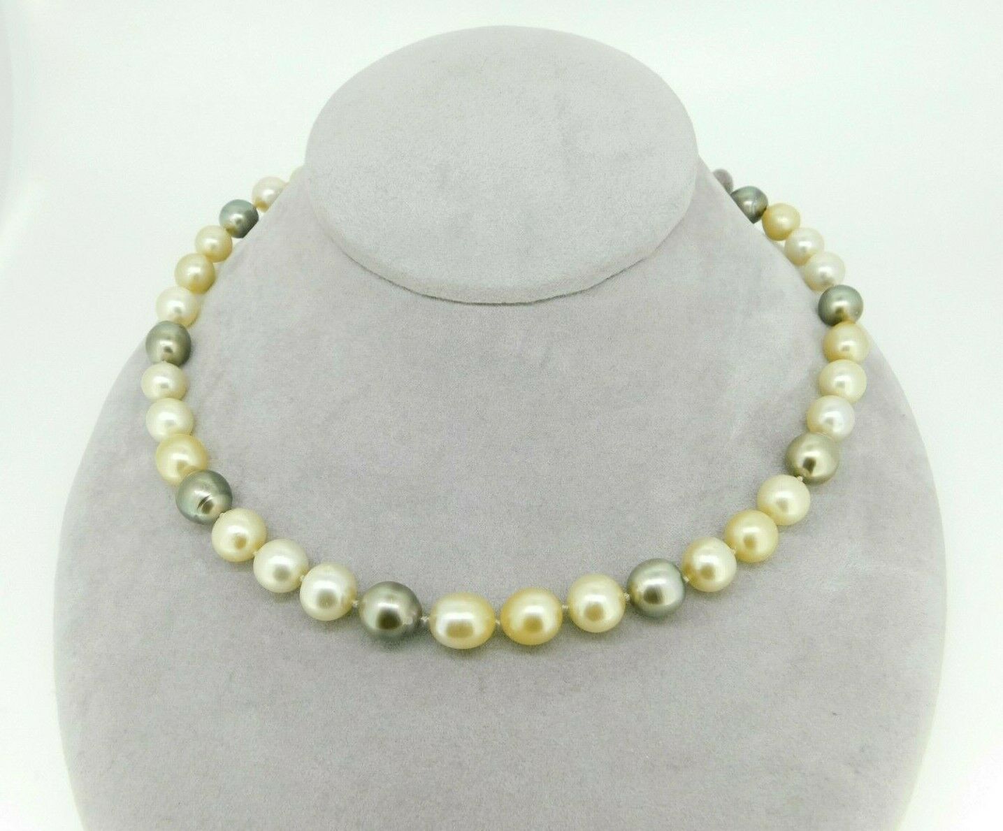 Primary image for 8.5-10mm Tahitian South Sea Multi Color Pearl Necklace (#J4414)